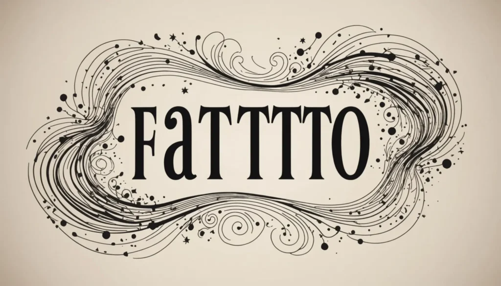 Illustration av olika text- och typsnittsalternativ för en personlig tatuering.