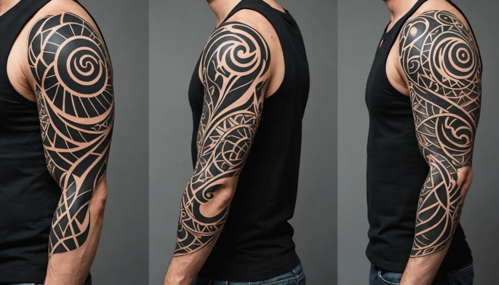 Bild på en mans arm med en modern tatuering som visar inspirerande design och stilar för 2025.