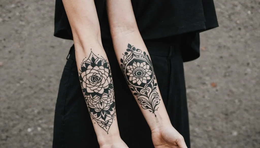 Närbild på en tjejhand prydd med en elegant handtatuering, som visar modern design och ger inspiration och råd inför 2025.