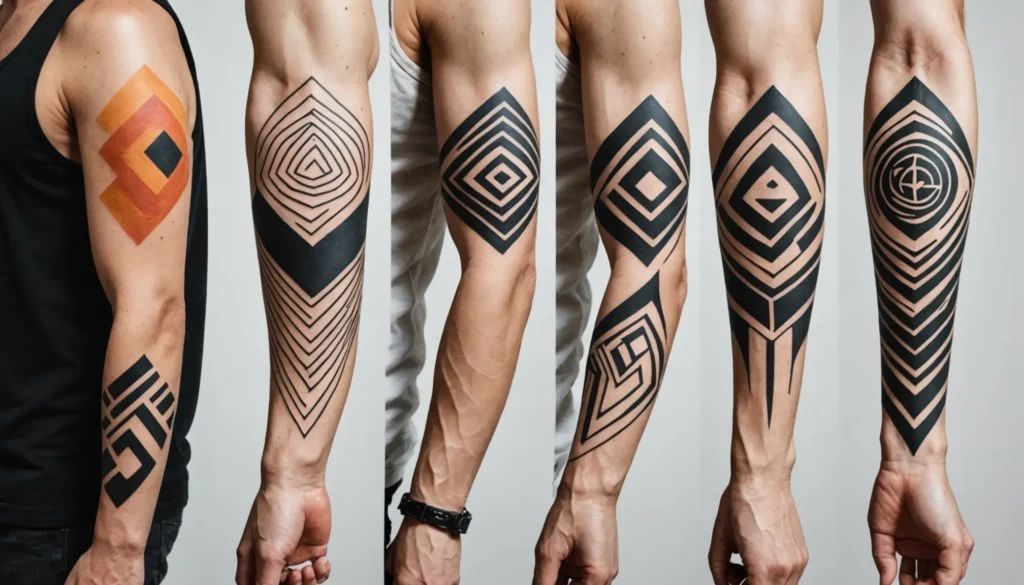 Närbild på en armtatuering med text som visar unik design, tips och inspiration.