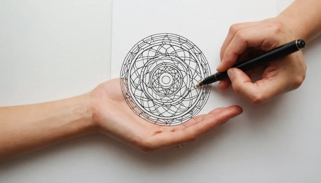 Närbild av en symbolisk tatuering med detaljerad design som hedrar en mamma.