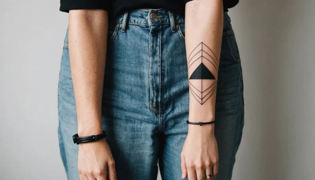 Bild som visar en handled med en stilren namn tatuering, illustrerad med viktiga guide- och tipspunkter för 2025.